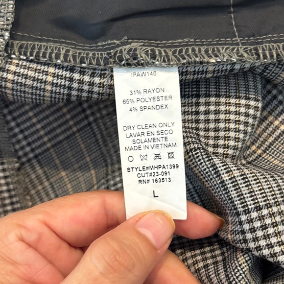 Gray Plaid Women's Pants - Picture 7 of 7